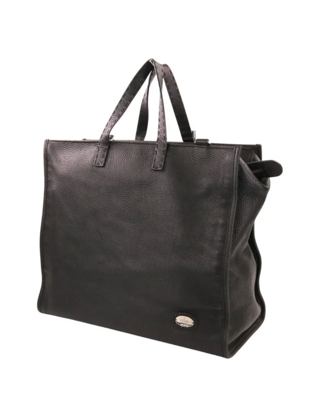 Fendi Selleria Roman Leather Stitch Tote